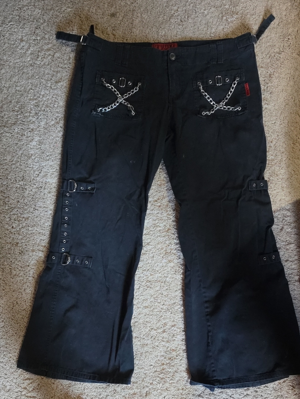 Tripp NYC Black Chain-Accent Cargo Pants